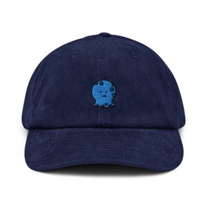Octopus Corduroy Hat, Handmade Embroidered Corduroy Dad Cap - Multiple Colors