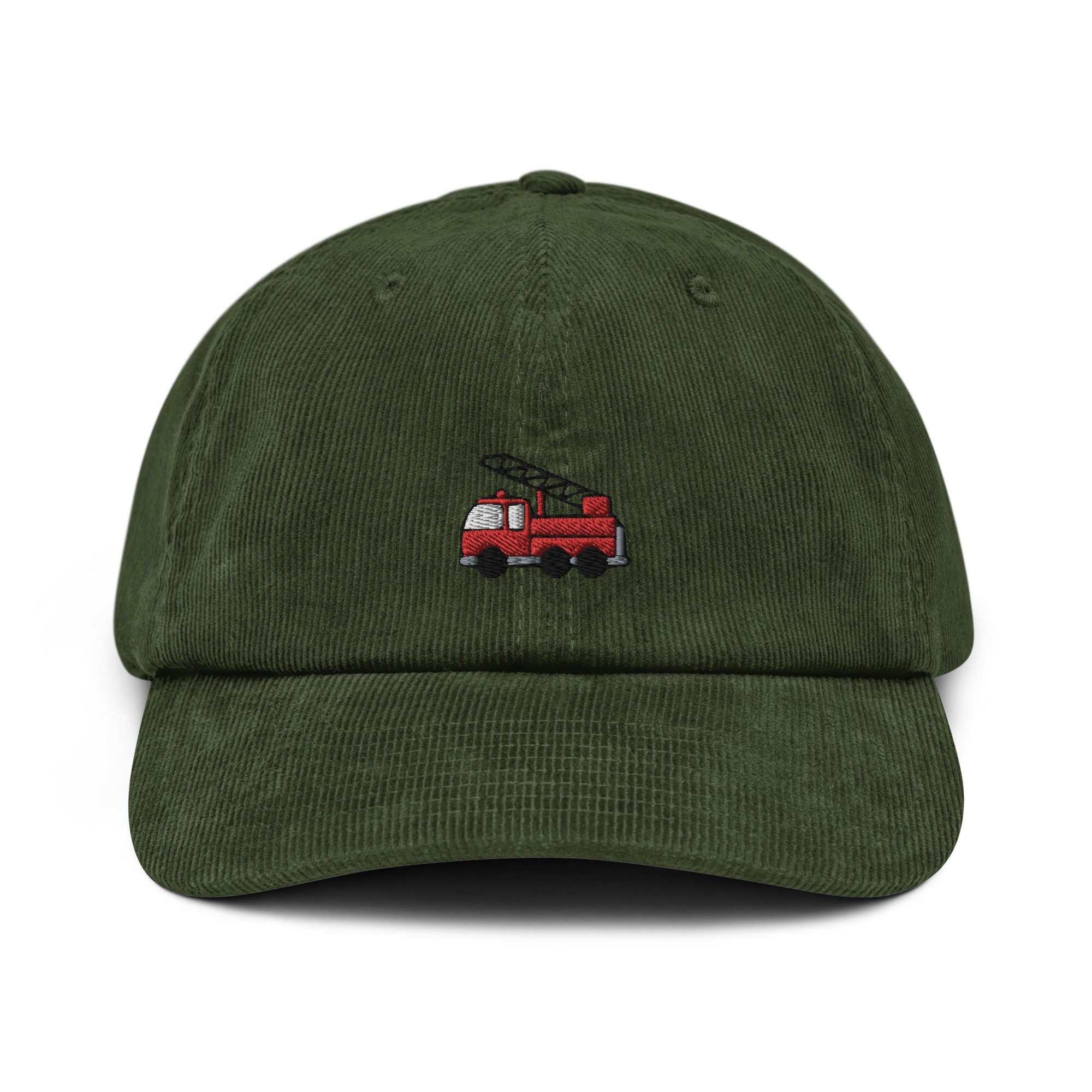 Firetruck Corduroy Hat, Fireman Embroidered Hat, Fire Department Cap ...