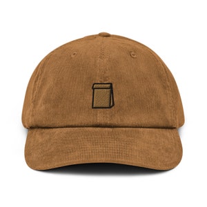 Papiertüte Cord Hut, handgefertigte bestickte Cord Dad Cap - mehrere Farben