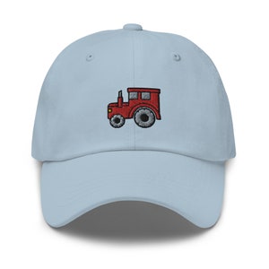 Tractor Embroidered Dad Hat,  Embroidered Unisex Hat, Dad Cap, Adjustable Baseball Cap Gift for Him