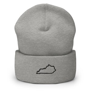 Kentucky State Karte Bestickte Mütze, Handgefertigte Cuffed Knit Unisex Slouchy Erwachsene Winter Mütze Mütze Geschenk