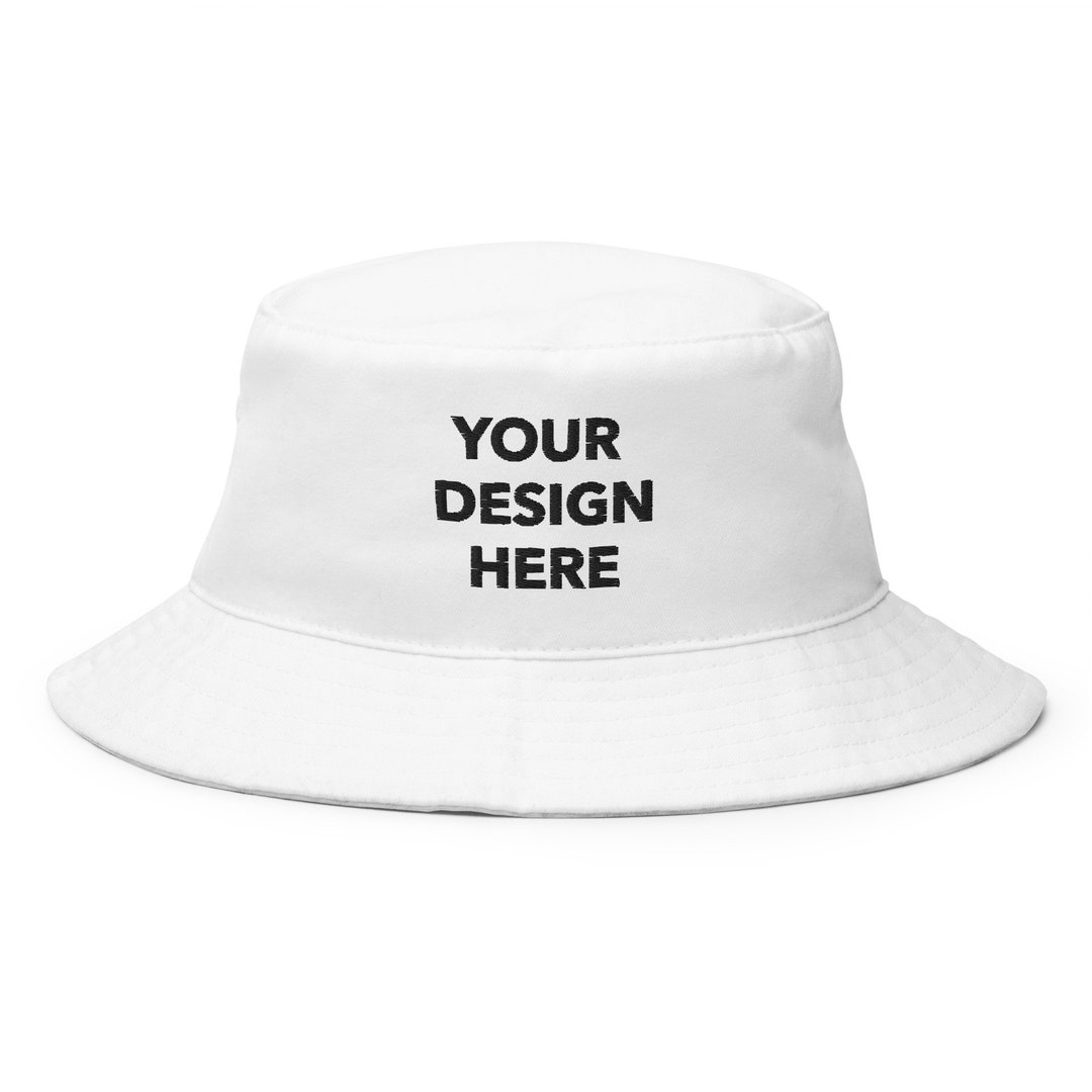 Personalized Embroidered Bucket Hat Customized Logo Bucket Etsy