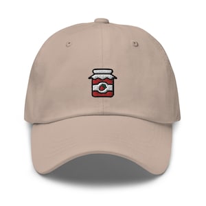 Strawberry Jam Embroidered Dad Hat,  Embroidered Unisex Hat, Dad Cap, Adjustable Baseball Cap Gift for Him