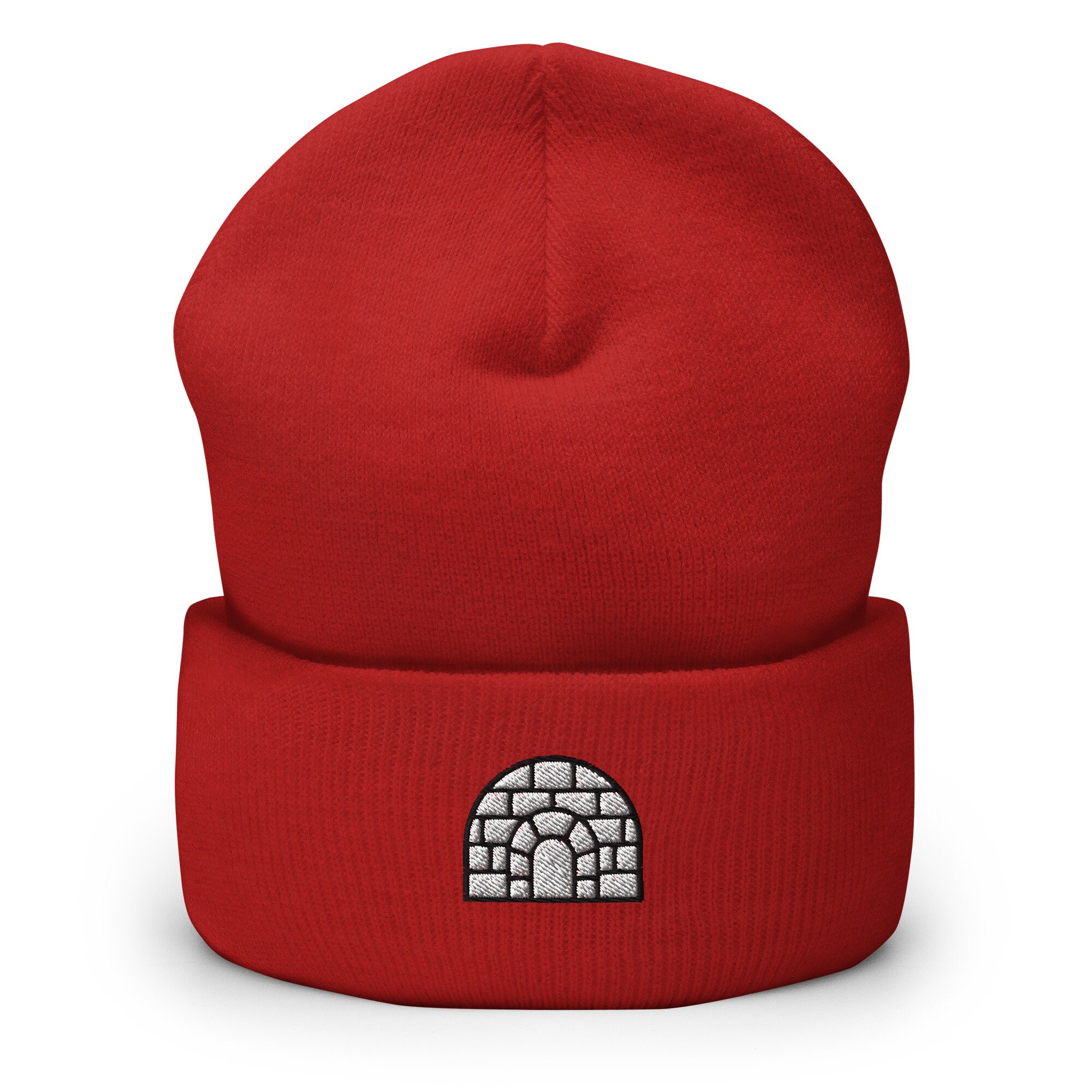 Eskimo Snow Igloo Embroidered Beanie 