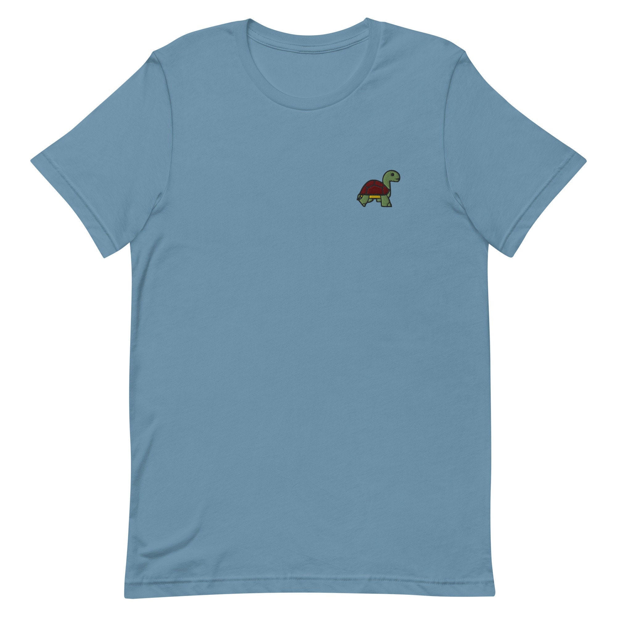 Turtle Unisex T-Shirt, Embroidered Unisex T-Shirt Gift for Boyfriend, Girlfriend, Unisex Short Sleeve Shirt - Multiple Colors
