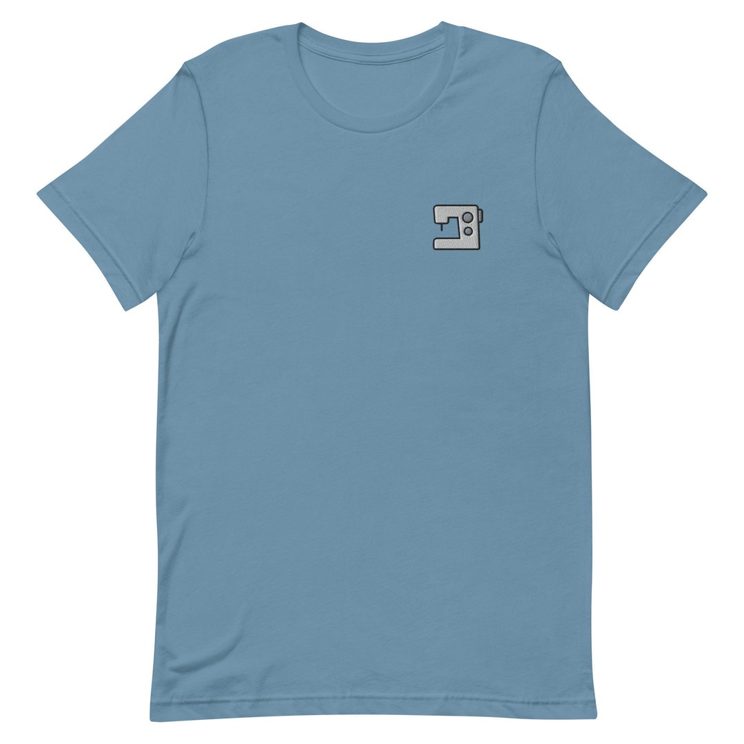 Sewing Machine Unisex T-shirt, Embroidered Men's T-shirt