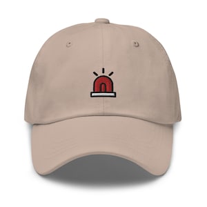 Police Siren Embroidered Dad Hat,  Embroidered Unisex Hat, Dad Cap, Adjustable Baseball Cap Gift for Him