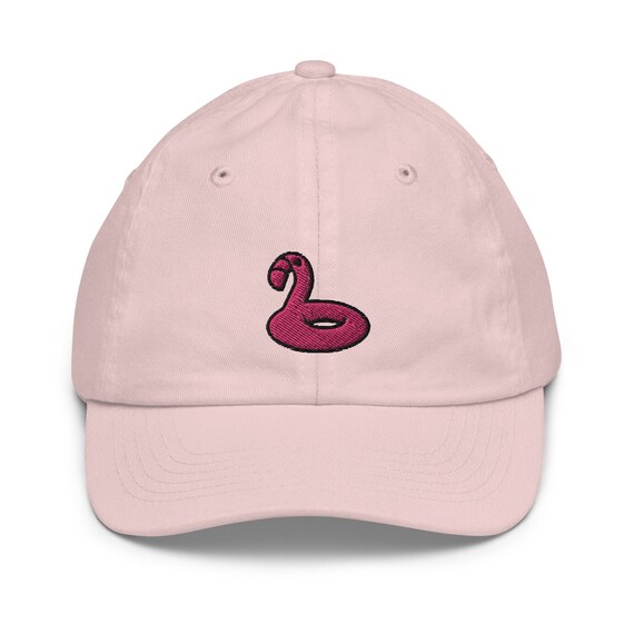 Flamingo Pool Float Youth Baseball Cap 
