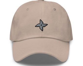 Ninja Star broderad pappahatt: Unisex keps i bomullstwill