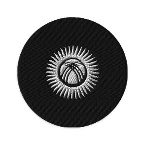 Kyrgyzstan Embroidered Patch, 3&quot; Kyrgyzstan Flag Patch, Circular Kyrgyzstan Patch Embroidery, Iron on/Sew on Patch Embroidery, Кыргызстан