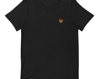 【CPGN STUDIO】Find Acorn Embroidery Short Sleeve T-shirt Acorn Unisex T-shirt, Embroidered Unisex T-shirt Gift for
