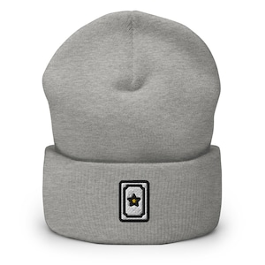 Gorro de invierno unisex con bordado de cartas del Tarot del Oráculo, hecho a mano, con puños, holgado, para adultos.