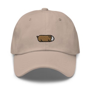 Guinea Pig Embroidered Dad Hat: Unisex Cotton Twill Cap