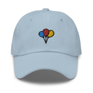 Balloons Dad Hat, Embroidered Unisex Hat, Handmade Dad Cap, Adjustable Baseball Cap Gift - Multiple Colors