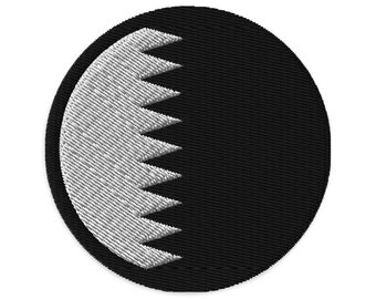 Geborduurde patch Qatarese vlag - 3" opstrijk-/naaiwerk