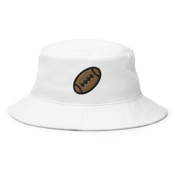 Rugby Ball Bucket Hat Embroidered 