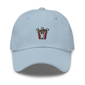 Gorra bordada para papá con diseño de cubo de pollo, unisex, ajustable, ideal como regalo.