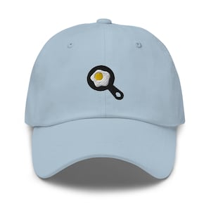 Fried Egg Embroidered Dad Hat,  Embroidered Unisex Hat, Dad Cap, Adjustable Baseball Cap Gift for Him