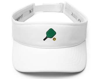 Pickleball Lover Gift, Pickleball Embroidered Visor, Premium Summer Visor, Adjustable Beach Sun Hat - Multiple Colors