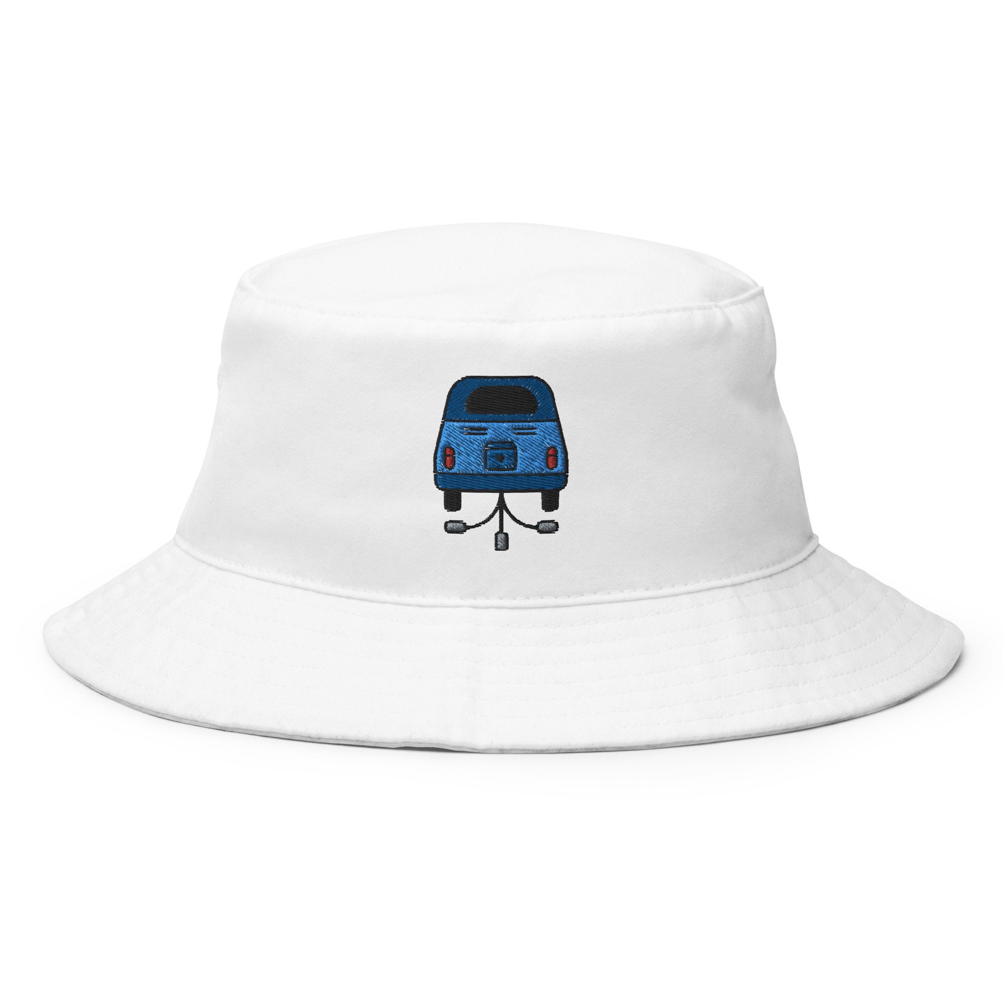 ☆MUCENT☆ Signature Cotton Bucket Hat 2 Colors Just Married Car Bucket Hat, Embroidered Bucket Hat