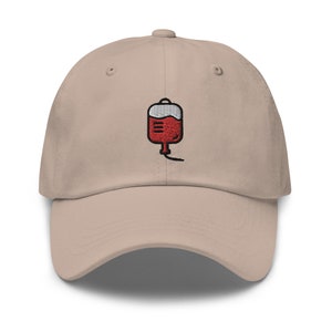 Blood Bag gestickter Dad-Hut, gestickter Unisex-Hut, Papa-Kappe, verstellbares Baseballkappe-Geschenk für ihn