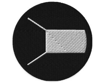 Kuwait Flag Embroidered Patch: Circular Iron-On/Sew-On (3")