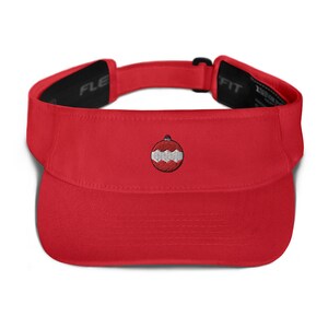 Christmas Bulb Embroidered Visor, Premium Summer Visor,  Adjustable Beach Sun Hat - Multiple Colors