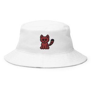 Red Panda Bucket Hat, Embroidered Bucket Hat, Handmade Unisex Adult Cotton Sun Hat, Summer Hat Gift - Multiple Colors