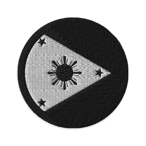 Parche bordado de Filipinas, parche de bandera de Filipinas de 7,6 cm, parche circular de Filipinas, parche para planchar o coser, Filipinas