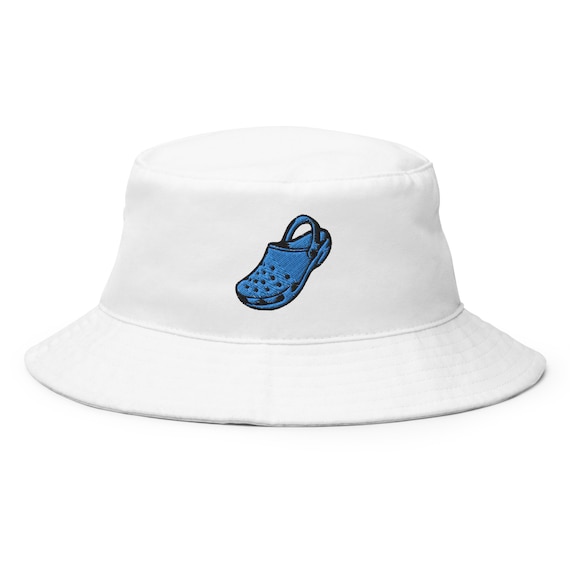 Embroidered Croc Bucket Hat: Unisex Cotton Sun Hat - Etsy display picture 3