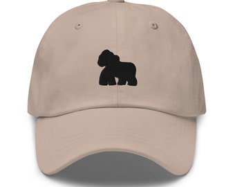 Gorilla Embroidered Dad Hat,  Embroidered Unisex Hat, Dad Cap, Adjustable Baseball Cap Gift for Him