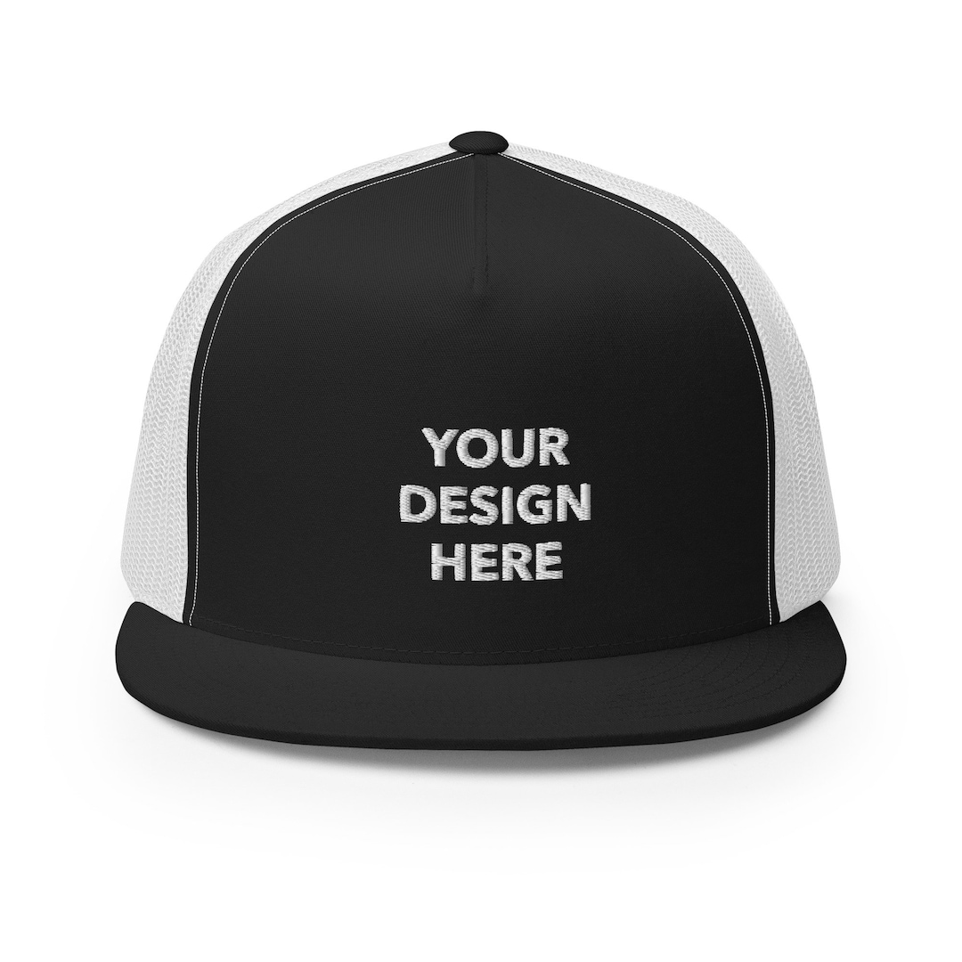 Custom Embroidered Trucker Cap Personalized Design Unisex Hat Etsy 