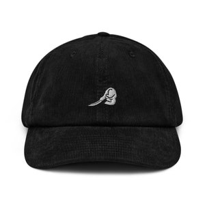 Elephant Skull Corduroy Hat, Handmade Embroidered Corduroy Dad Cap - Multiple Colors