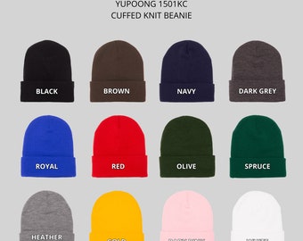【日本未入荷】洒落感、極まる! Embroidered Beanie Grey Embroidered Beanie – My Store