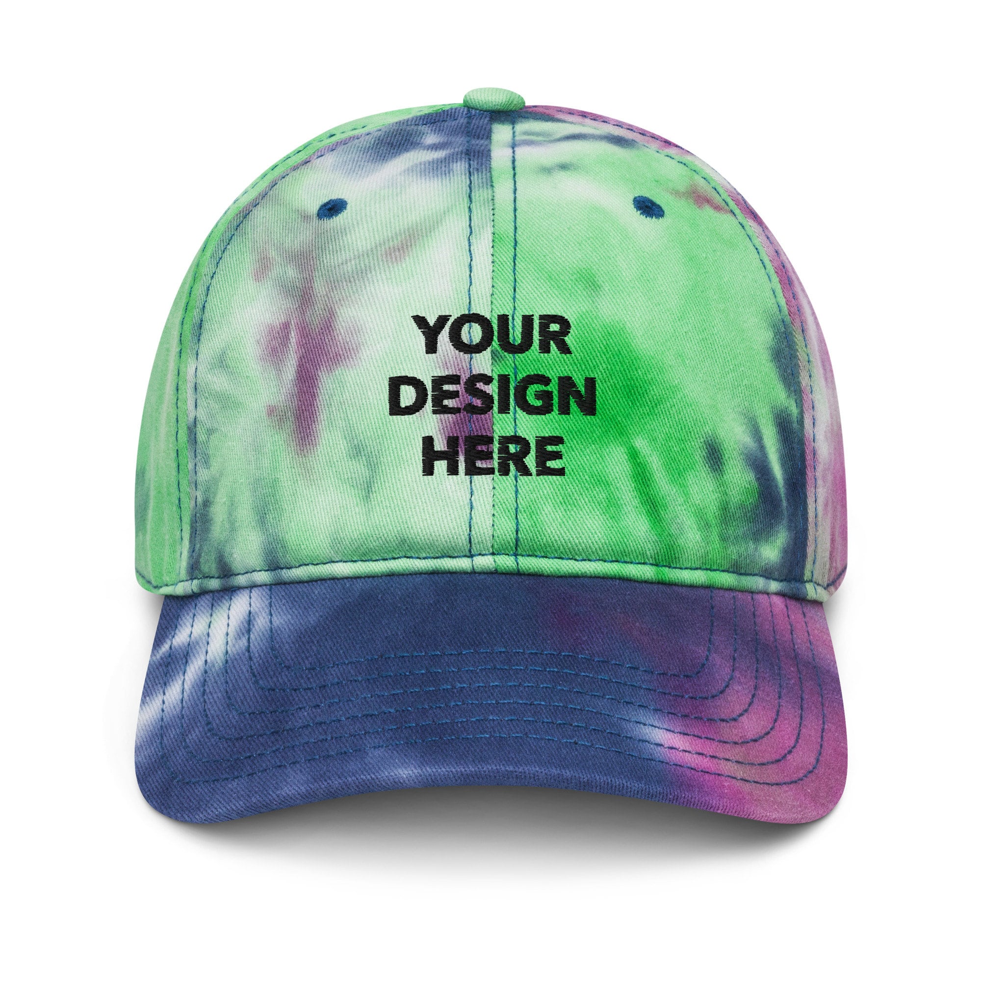 Personalized Tie Dye Baseball Cap: Custom Embroidered Logo  display picture 1