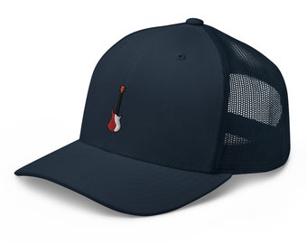 Gorra de camionero con diseño de guitarra eléctrica