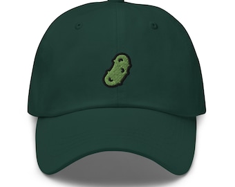 Dill Pickle Embroidered Dad Hat,  Embroidered Unisex Hat, Dad Cap, Adjustable Baseball Cap Gift for Him