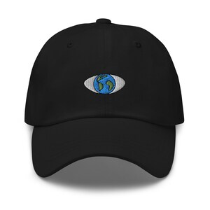 Embroidered Earth Dad Hat: Unisex Chino Cotton Twill Cap