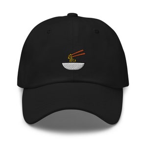 Noodles Dad Hat, Embroidered Unisex Hat, Handmade Dad Cap, Adjustable Baseball Cap Gift - Multiple Colors