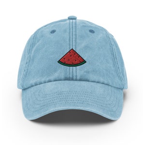 Watermelon Vintage Hat, Aged Dad Cap, Faded Baseball Cap Gift - Multiple Colors
