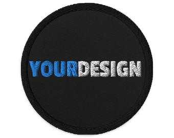 Your Design Text or Logo Custom Patch, Customized 3" Patch, Circular Patch Embroidery, Personalized Sew or Iron on Patch, Bulk Discount