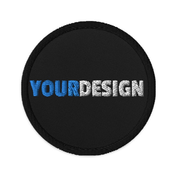 Your Design Text or Logo Custom Patch, Customized 3" Patch, Circular Patch Embroidery, Personalized Sew or Iron on Patch, Bulk Discount