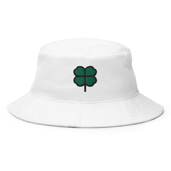 Four Leaf Clover Bucket Hat Embroidered 