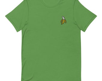 Banana Unisex T-shirt, Embroidered Unisex T-shirt Gift for