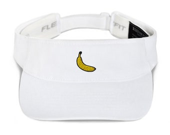 Banana Embroidered Visor: Adjustable Summer Sun Hat