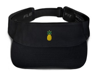 Pineapple Embroidered Visor: Adjustable Summer Beach Sun Hat