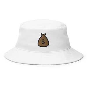 Geldbeutel-Eimerhut, bestickter Eimerhut, handgefertigter Unisex-Erwachsener-Baumwollsonnenhut, Sommerhutgeschenk - mehrere Farben