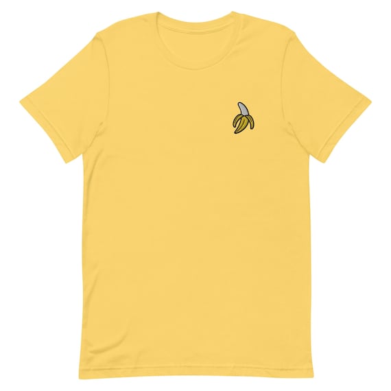 Banana Unisex T-shirt, Embroidered Unisex T-shirt Gift for