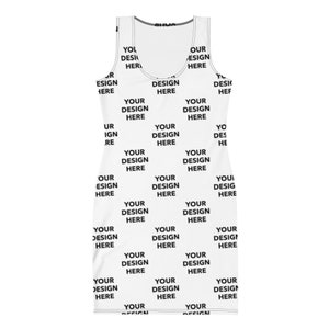 Vestido personalizado, vestido con estampado completo personalizado, vestido con imagen, texto o logotipo personalizado, vestido con foto o ilustración personalizada.