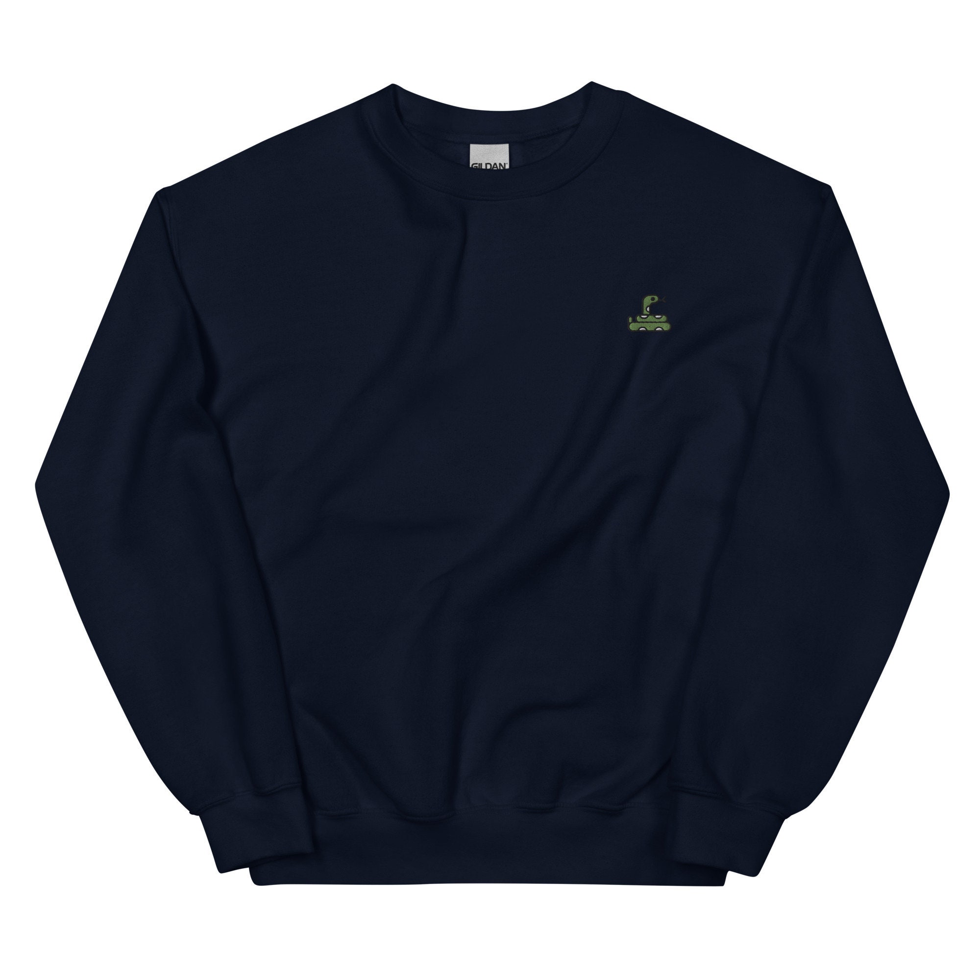 Snake Embroidered Sweatshirt Gift, Cute Unisex Crewneck Sweater 